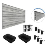 Proslat PROCORE Slatwall Organizer Bundle (Grey Wood) 57106K | Garage Giant 