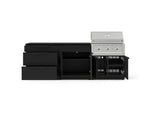 NewAge Outdoor Kitchens Stainless-Steel 5-Piece Cabinet Set with 3-Drawer, Bar, Grill Cabinet, Performance Grill and Countertop-73315-Garage Giant 
