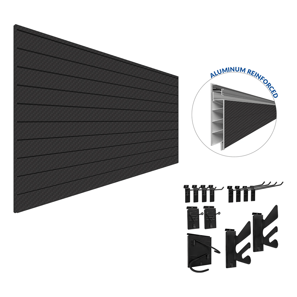 Proslat PROCORE Slatwall Sports Bundle (Carbon Fiber) 57503K | Garage Giant