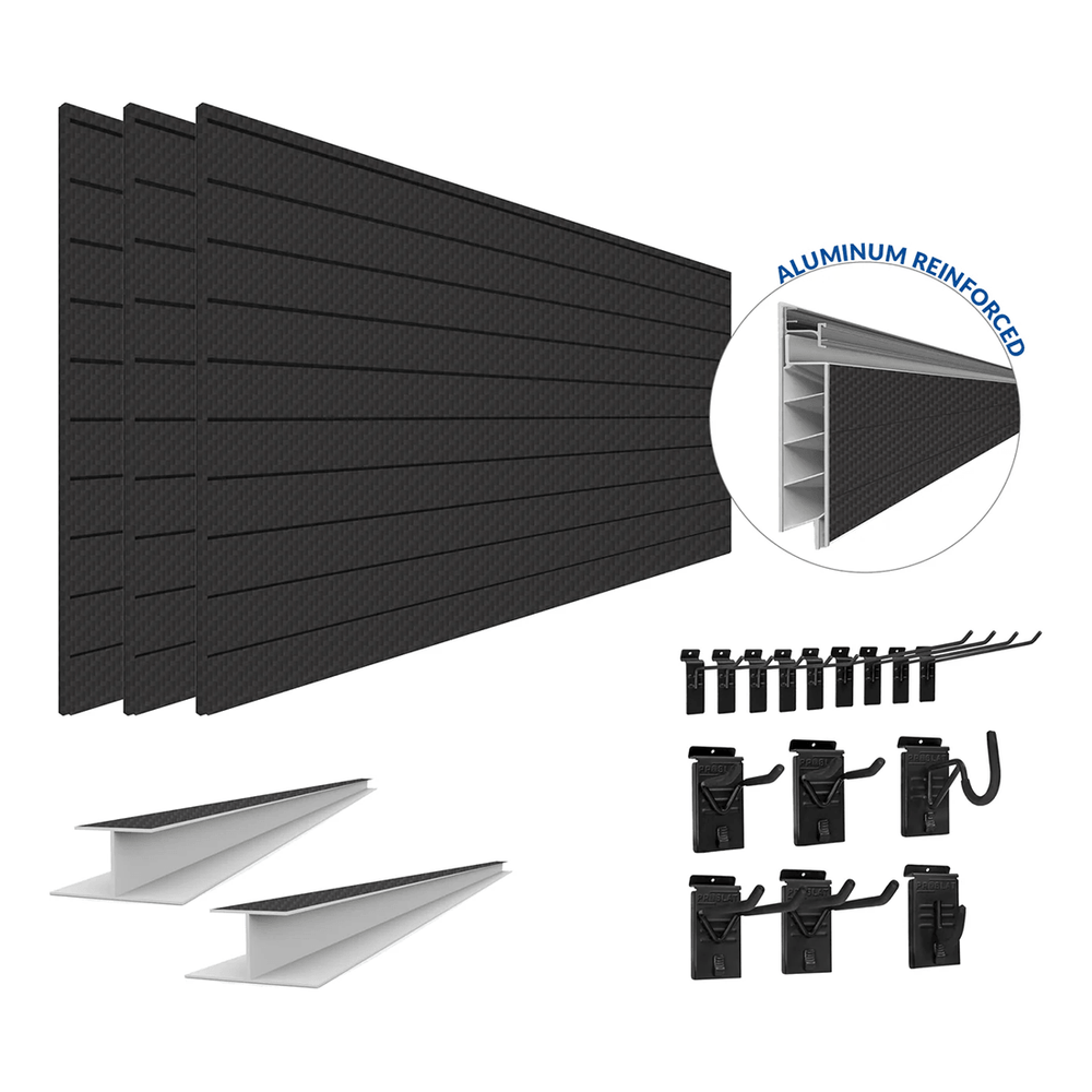 Proslat PROCORE Slatwall Standard Bundle (Carbon Fiber) 57504K | Garage Giant