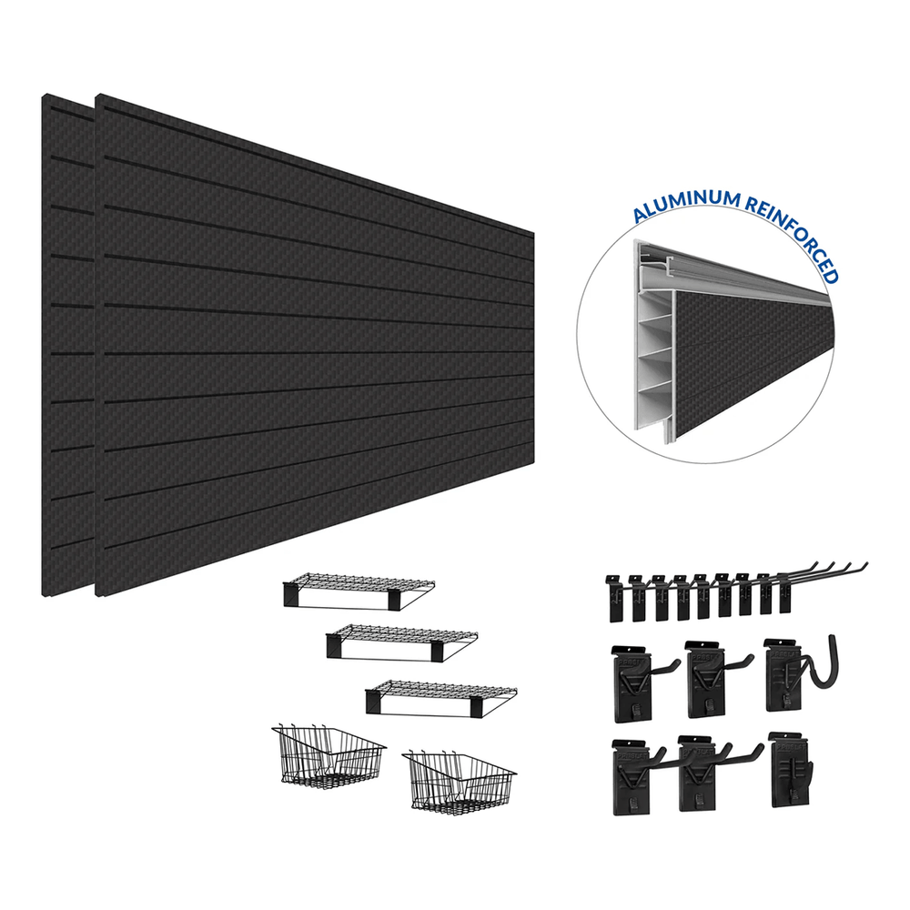 Proslat PROCORE Slatwall Ultimate Bundle (Carbon Fiber) 57500K | Garage Giant