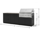 NewAge Outdoor Kitchens Stainless-Steel 5-Piece Cabinet Set with with 3-Drawer, Bar, Grill Cabinet, Platinum Grill and Countertop-73359-Garage Giant 
