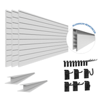 Proslat PROCORE Slatwall Standard Bundle (Silver Grey Carbon Fiber) 57704K | Garage Giant 