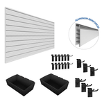 Proslat PROCORE Slatwall Organizer Bundle (Silver Grey Carbon Fiber) 57706K | Garage Giant 