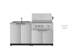 NewAge Outdoor Kitchens Stainless Steel 2-Piece Cabinet set with Sink and Grill Cabinet-67610-Garage Giant 