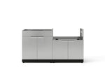 NewAge Outdoor Kitchens Stainless Steel 2-Piece Cabinet set with Bar and Grill Cabinet-67604-Garage Giant 