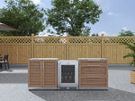 NewAge Outdoor Kitchens Stainless Steel 3-Piece Cabinet Set with 3-Drawer, 2-Door Cabinet and Fridge-67587-Garage Giant 