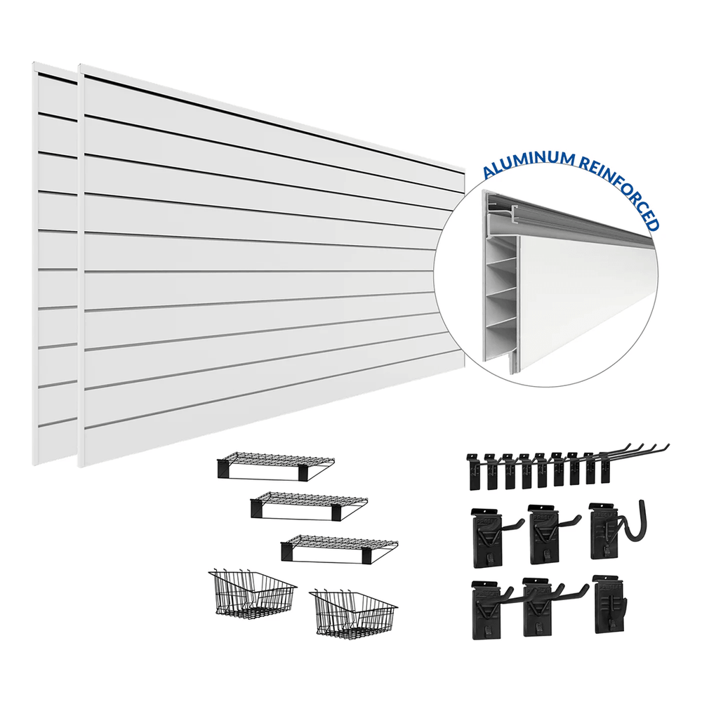 Proslat PROCORE Slatwall Ultimate Bundle (White) 58200K | Garage Giant