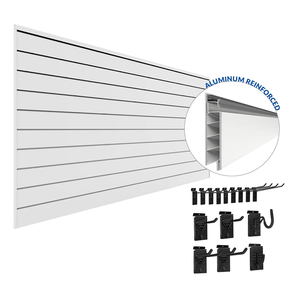 Proslat PROCORE Slatwall Basic Bundle (White) 58202K | Garage Giant