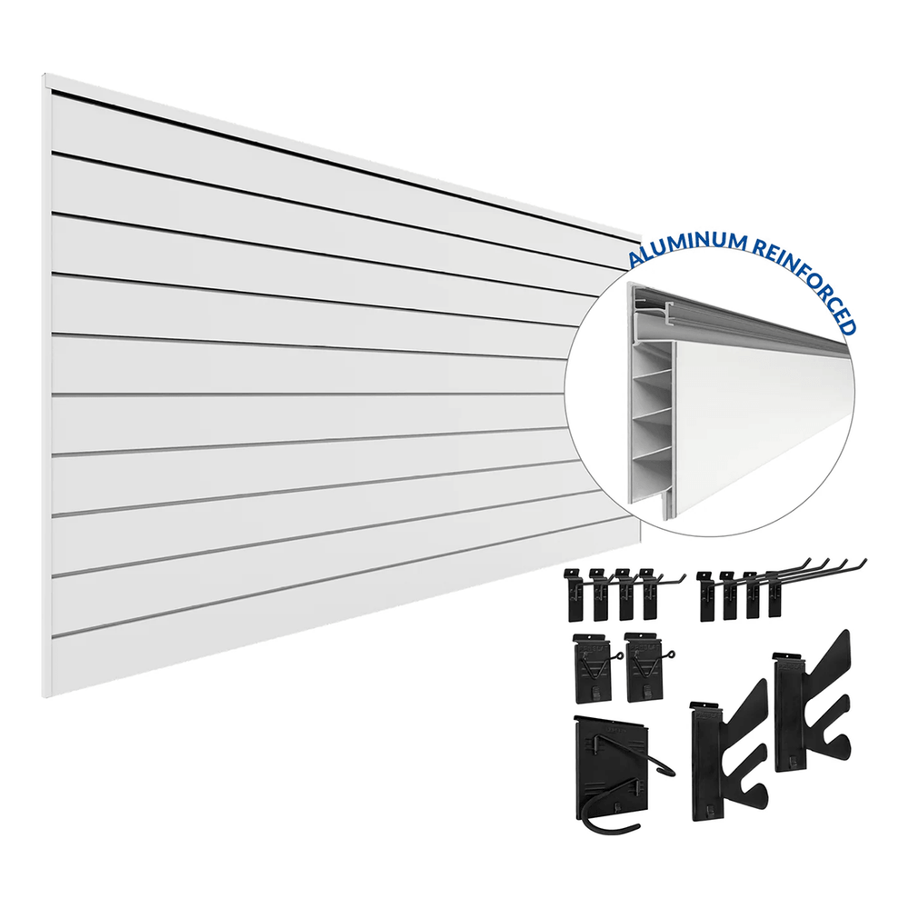 Proslat PROCORE Slatwall Sports Bundle (White) 58203K | Garage Giant