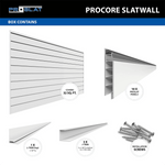 Proslat PROCORE Slatwall Organizer Bundle (White) 