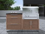 NewAge Outdoor Kitchens Stainless-Steel 4-Piece Cabinet Set with Bar, Grill Cabinet, Performance Grill, and Countertop-71708-Garage Giant 