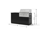 NewAge Outdoor Kitchens Aluminum 4-Piece Cabinet Set with Base, Grill Cabinet, Performance Grill, and Countertop-73447-Garage Giant 