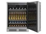 NewAge Outdoor Kitchens Stainless Steel 6-Piece Cabinet Set with Sink, Bar, Grill Cabinet, Platinum Grill, Countertop and Fridge-72077-Garage Giant 