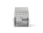 NewAge Outdoor Kitchens Stainless Steel 2-Piece Cabinet set with Grill Cabinet and Performance Grill-72922-Garage Giant 