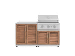 NewAge Outdoor Kitchens Stainless Steel 4-Piece Cabinet Set with 2 Door, Grill Cabinet, Performance Grill and Countertop-67291-Garage Giant 