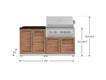 NewAge Outdoor Kitchens Stainless Steel 4-Piece Cabinet Set with 2 Door, Grill Cabinet, Platinum Grill, and Countertop-71785-Garage Giant 