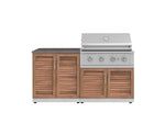 NewAge Outdoor Kitchens Stainless Steel 4-Piece Cabinet Set with 2 Door, Grill Cabinet, Performance Grill and Countertop-71818-Garage Giant 