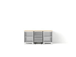 NewAge Garage Cabinets Bold XL Series 4PC Garage Cabinetry Set, 20-24 Gauge Steel, Fully Welded, 72" W x 18" D x 35.75" H-64582-Garage Giant 