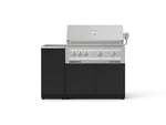 NewAge Outdoor Kitchens Outdoor Grill Island Stainless-Steel 3-Piece Cabinet Set with Sink, Grill Cabinet, and Platinum Grill 