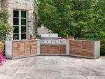 NewAge Outdoor Kitchens Stainless Steel 4-Piece Cabinet Set with Caster and Bar, Grill Cabinet, Performance Grill, and Countertop-72436-Garage Giant 