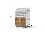 NewAge Outdoor Kitchens Stainless Steel 2-Piece Cabinet set with Grill Cabinet and Platinum Grill-72963-Garage Giant 