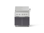 NewAge Outdoor Kitchens Aluminum 2-Piece Cabinet Set with Casters, Grill Cabinet and Platinum Grill-72940-Garage Giant 