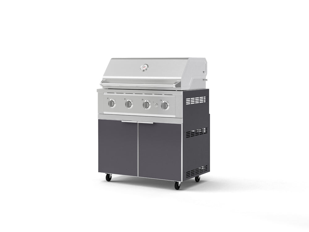 NewAge Outdoor Kitchens Aluminum 2-Piece Cabinet Set with Casters, Grill Cabinet and Performance Grill-72934-Garage Giant