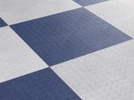 NewAge Garage Flooring Diamond Pattern Polypropylene Garage Flooring Tiles 400 sq. ft. Flooring Bundle - NewAge Blue 
