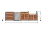NewAge Outdoor Kitchens Stainless Steel 4-Piece Cabinet Set with 3-Drawer, Bar, Grill Cabinet and Fridge-67889-Garage Giant 