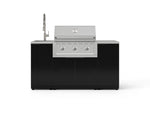 NewAge Outdoor Kitchens Outdoor Grill Island Aluminum 5-Piece Cabinet Set with Sink, 1 Door, Grill Cabinet, Performance Grill and Stainless Steel Countertop 
