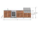 NewAge Outdoor Kitchens Stainless Steel 6-Piece Cabinet Set with Sink, Bar, Grill Cabinet, Performance Grill, Countertop and Fridge-66388-Garage Giant 
