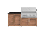 NewAge Outdoor Kitchens Stainless Steel 4-Piece Cabinet Set with Caster and 2 Door, Grill Cabinet, Platinum Grill, Countertop-72473-Garage Giant 