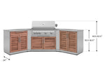 NewAge Outdoor Kitchens Stainless Steel 7-Piece Cabinet Set with 2 Door, Bar, Corner, Grill Cabinet, Platinum Grill, and Countertops-71023-Garage Giant 