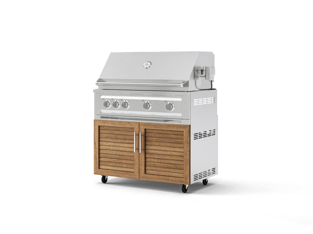 NewAge Outdoor Kitchens Stainless Steel 2-Piece Cabinet set with Grill Cabinet and Platinum Grill-72965-Garage Giant