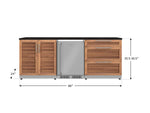 NewAge Outdoor Kitchens Stainless Steel 5-Piece Cabinet Set with 3-Drawer, 2-Door Cabinet, Countertops and Fridge-72118-Garage Giant 