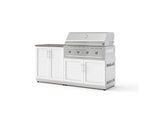 NewAge Outdoor Kitchens Stainless-Steel 4-Piece Cabinet Set with Base, Grill Cabinet, Performance Grill, and Countertop-73559-Garage Giant 