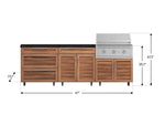 NewAge Outdoor Kitchens Stainless Steel 5-Piece Cabinet Set with Casters and 3 Drawer, Bar, Grill Cabinet, Performance Grill, Countertop-72591-Garage Giant 