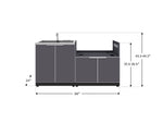 NewAge Outdoor Kitchens Aluminum 2-Piece Cabinet set with Sink and Grill Cabinet-67599-Garage Giant 