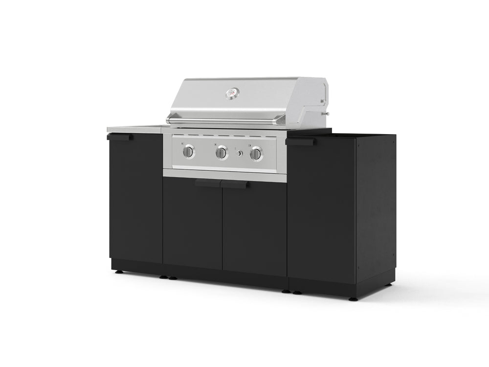 NewAge Outdoor Kitchens Outdoor Grill Island Stainless-Steel 5-Piece Cabinet Set with Sink, 1 Door, Grill Cabinet, Performance Grill and Stainless Steel Countertop - (Natural Gas) | Garage Giant