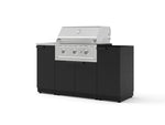NewAge Outdoor Kitchens Outdoor Grill Island Stainless-Steel 5-Piece Cabinet Set with Sink, 1 Door, Grill Cabinet, Performance Grill and Stainless Steel Countertop - (Natural Gas) | Garage Giant 