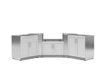 NewAge Outdoor Kitchens Stainless Steel 5-Piece Cabinet Set with 2-Door, Bar, Grill and Corner Cabinets-67673-Garage Giant 