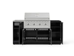NewAge Outdoor Kitchens Outdoor Grill Island Aluminum 5-Piece Cabinet Set with Sink, 1 Door, Grill Cabinet, Performance Grill and Stainless Steel Countertop - (Natural Gas) 