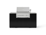 NewAge Outdoor Kitchens Outdoor Grill Island Aluminum 5-Piece Cabinet Set with Sink, 1 Door, Grill Cabinet, Platinum Grill and Stainless Steel Countertop 