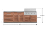 NewAge Outdoor Kitchens Stainless Steel 5-Piece Cabinet Set with with 3-Drawer, Bar, Grill Cabinet, Performance Grill and Countertop-71050-Garage Giant 