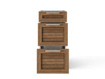 NewAge Outdoor Kitchens Stainless Steel Louvered Doors 16 in. 3-Drawer Cabinet 