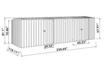 Absco Utility 20' x 10' Workshop Metal Shed - Woodland Gray 