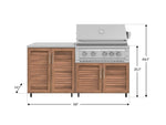 NewAge Outdoor Kitchens Stainless Steel 4-Piece Cabinet Set with Caster and 2 Door, Grill Cabinet, Platinum Grill, Countertop-72544-Garage Giant 