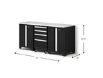 NewAge Garage Cabinets Bold XL Series 4PC Garage Cabinetry Set, 20-24 Gauge Steel, Fully Welded, 72" W x 18" D x 35.75" H-64585-Garage Giant 