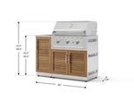NewAge Outdoor Kitchens Outdoor Grill Island Stainless-Steel Louvered Doors 3-Piece Cabinet Set with Sink, Grill Cabinet and Performance Grill-73968-Garage Giant 